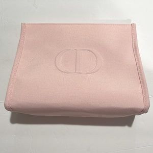 Baby pink DIOR makeup bag